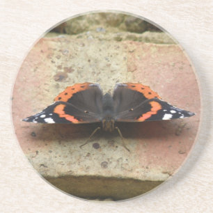 Red Admiral Butterfly Untersetzer