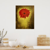 Red African Daisy Poster (Küche)