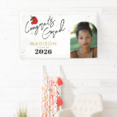 Red Afro Unicorn Abschluss Banner (Insitu)