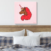 Red Afro Unicorn Leinwanddruck (Insitu (Schlafzimmer))