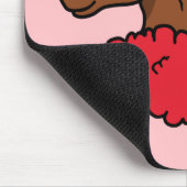 Red Afro Unicorn Mousepad (Ecke)