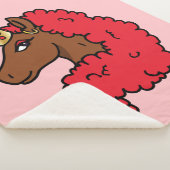 Red Afro Unicorn Sherpadecke (3/4)