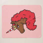 Red Afro Unicorn Sherpadecke (Vorderseite (Horizontal))