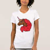 Red Afro Unicorn T-Shirt (Vorderseite)