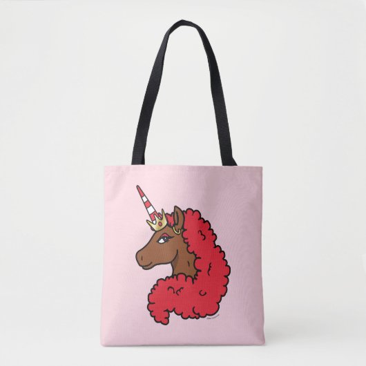 Red Afro Unicorn Tasche (Vorderseite)