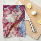 Red Agate Crystal Geode Abstrakt Geschirrtuch (Viertel Falte)