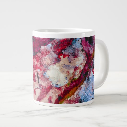 Red Agate Crystal Geode Abstrakt Jumbo-Tasse (Vorderseite Rechts)