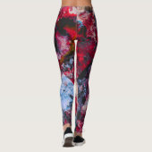 Red Agate Crystal Geode Abstrakt Leggings (Rückseite)