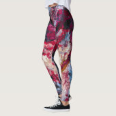Red Agate Crystal Geode Abstrakt Leggings (Links)