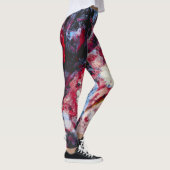Red Agate Crystal Geode Abstrakt Leggings (Rechts)