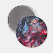 Red Agate Crystal Geode Abstrakt Magnet (Vorderseite/Rückseite)