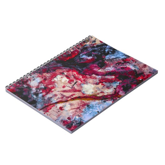 Red Agate Crystal Geode Abstrakt Notizblock (Linke Seite)