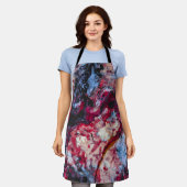 Red Agate Crystal Geode Abstrakt Schürze (Getragen)