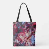 Red Agate Crystal Geode Abstrakt Tasche (Rückseite)