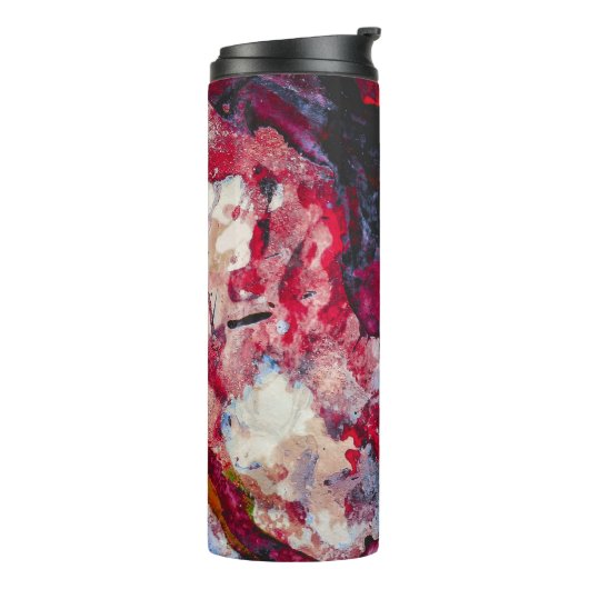 Red Agate Crystal Geode Abstrakt Thermosbecher (Nach links gedreht)