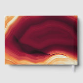 Red agate moderne Hochzeit im Herbst Gästebuch (Rückseite)