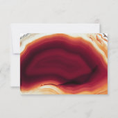 Red agate Slice geode Herbstfarben Hochzeit RSVP Karte (Rückseite)