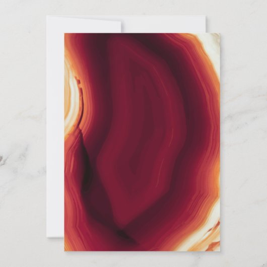 Red-Agate-Slip-Hochzeit im Herbst Einladung (Rückseite)