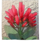 Red Agave Blume Duschvorhang (Vorderseite)