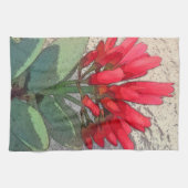 Red Agave Blume Geschirrtuch (Horizontal)