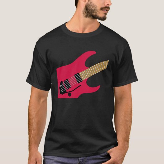 Red Air Guitar Player Joke Air Guitarist Musicians T-Shirt (Vorderseite)
