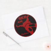 Red Air Parkour Runder Aufkleber (Umschlag)