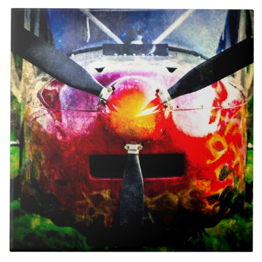 Red Aircraft - klein, aber scharf Fliese (Vorderseite)