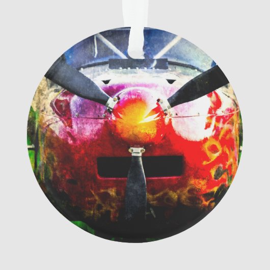 Red Aircraft - klein, aber scharf Ornament (Rückseite)