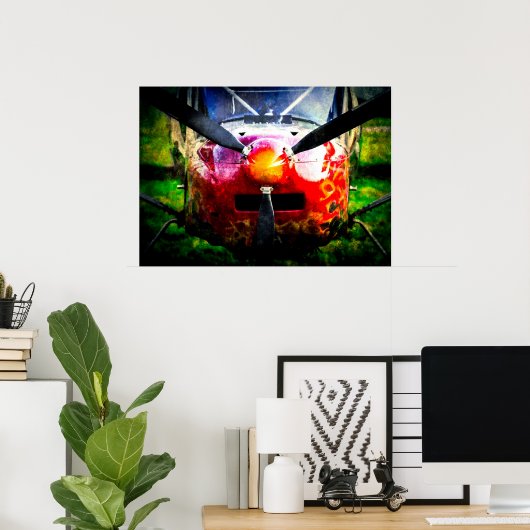 Red Aircraft - klein, aber scharf Poster (Heimbüro)