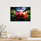 Red Aircraft - klein, aber scharf Poster (Küche)