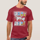 Red Airline Emergency Safety Card T-Shirt (Vorderseite)