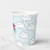 Red Airplane Baby Dusche Pappbecher (Links)