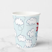 Red Airplane Baby Dusche Pappbecher (Rechts)