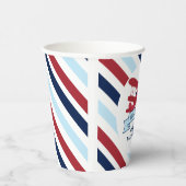 Red Airplane Baby Dusche Pappbecher (Rechts)