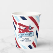 Red Airplane Baby Dusche Pappbecher (Vorderseite)