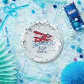 Red Airplane Baby Dusche Pappteller (Party)