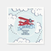 Red Airplane Baby Dusche Serviette (Vorderseite)