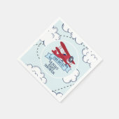 Red Airplane Baby Dusche Serviette (Ecke)