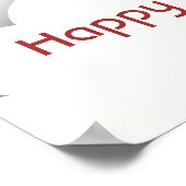 Red Airplane Birthday Poster (Ecke)