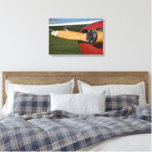 Red Airplane Wooden Propeller Leinwanddruck (Insitu (Schlafzimmer))