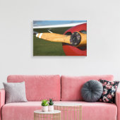 Red Airplane Wooden Propeller Leinwanddruck (Insitu (Wohnzimmer))