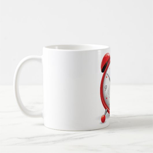 Red Alarm Clock-Tasse Kaffeetasse (Links)