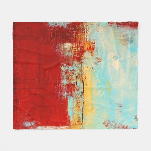 Red Alaskan Abstrakt Fleecedecke (Vorderseite (Horizontal))