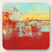 Red Alaskan Abstrakt Getränkeuntersetzer (Vorderseite)