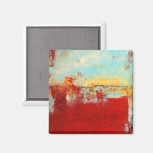 Red Alaskan Abstrakt Magnet (Vorderseite/Rückseite)