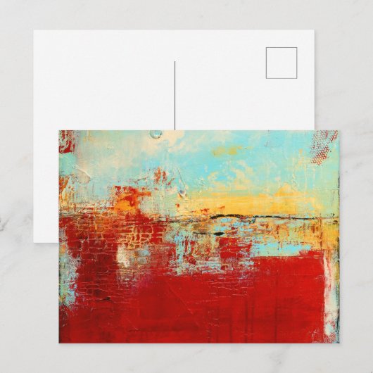 Red Alaskan Abstrakt Postkarte (Vorne/Hinten)