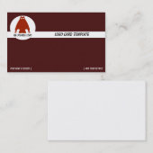 Red Alcile Owl Logo Business Card Visitenkarte (Vorne/Hinten)