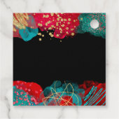 Red Alcohol Ink Sweet 16 Birthday Party Geschenkanhänger (Rückseite)