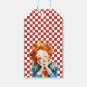 Red Alice in ONEDERLAND 1st Birthday Thank You Geschenkanhänger (Rückseite)