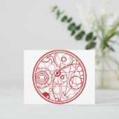 Red Alien Design Postkarte (Stehend Vorderseite)